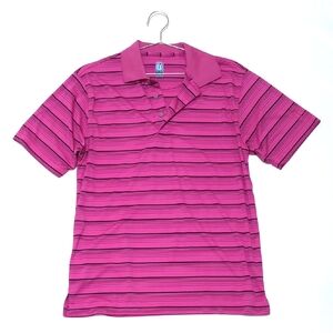 PGA Tour | Golf Shirt | Striped Polo | Embroidered Sleeve | Trendy | Retro | Fun